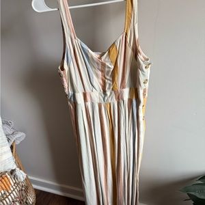 Striped Multicolor Midi Dress